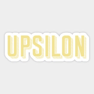 Yellow Upsilon Sunshine Letter Sticker